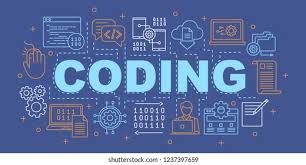 image that says coding